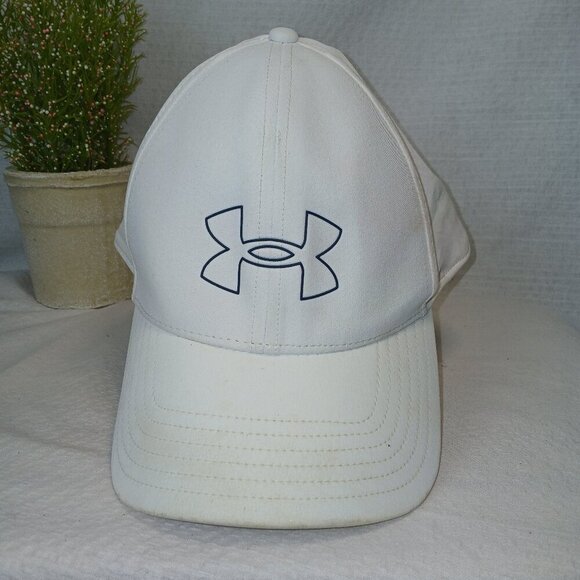 UNDER ARMOUR STORM DRIVER  GOLF BASEBALL CAP, WHITE, CLASSIC FIT - Picture 1 of 6